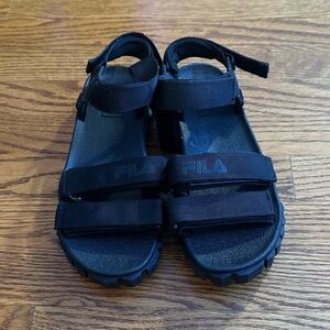 Fila Black Strap Sandals